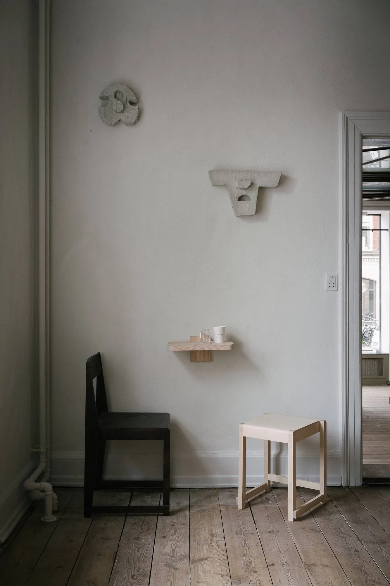 Low Stool 01 σκαμπό, Σημύδα FRAMA