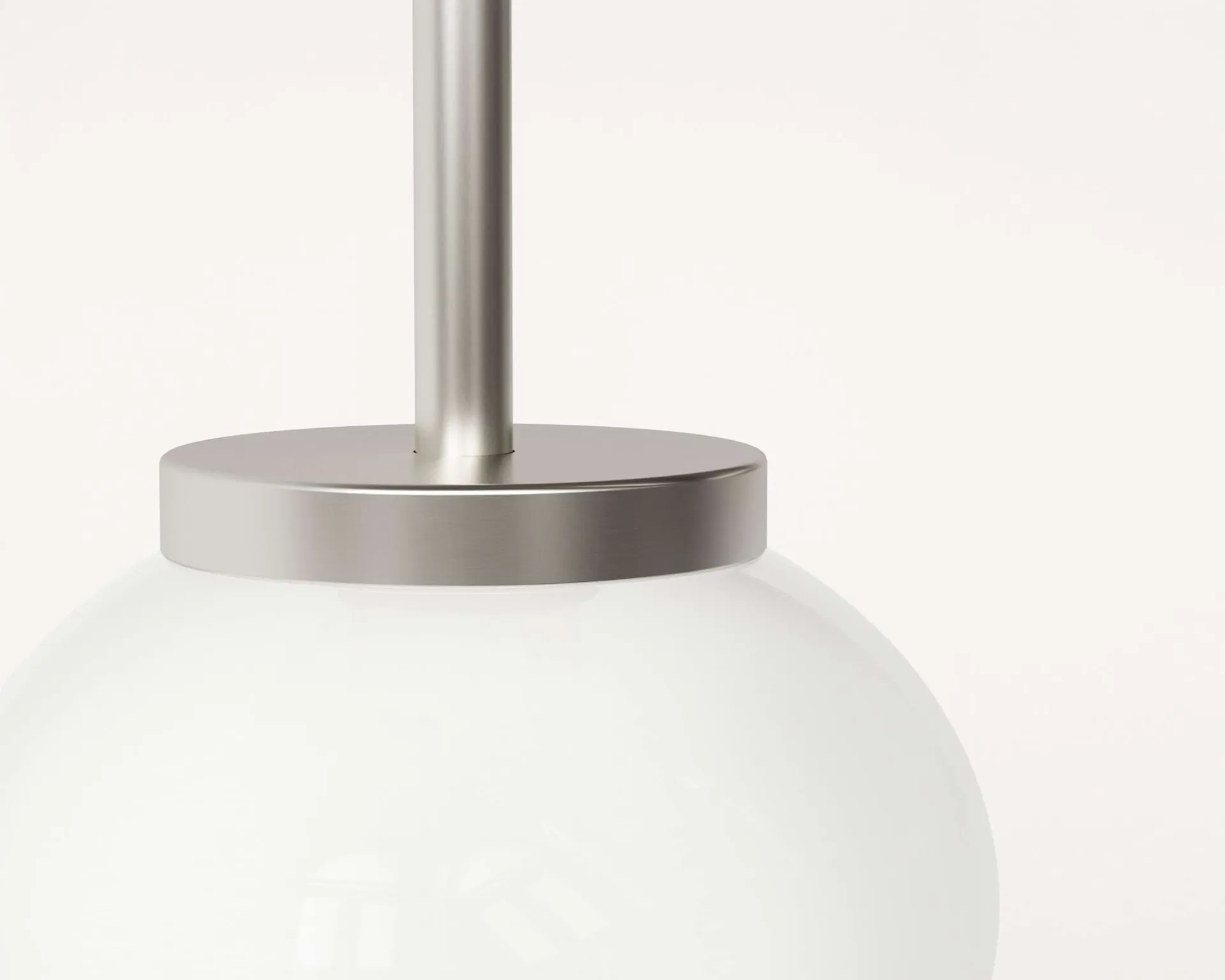 Ovoid Pendant Light Single κρεμαστό φωτιστικό, Ανοξείδωτο ατσάλι, οπαλίνα FRAMA