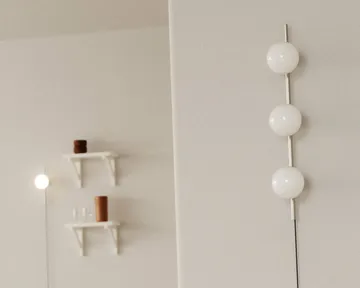 Ovoid Single επιτοίχιο φωτιστικό - Ανοξείδωτο ατσάλι-γυαλί οπάλ - FRAMA