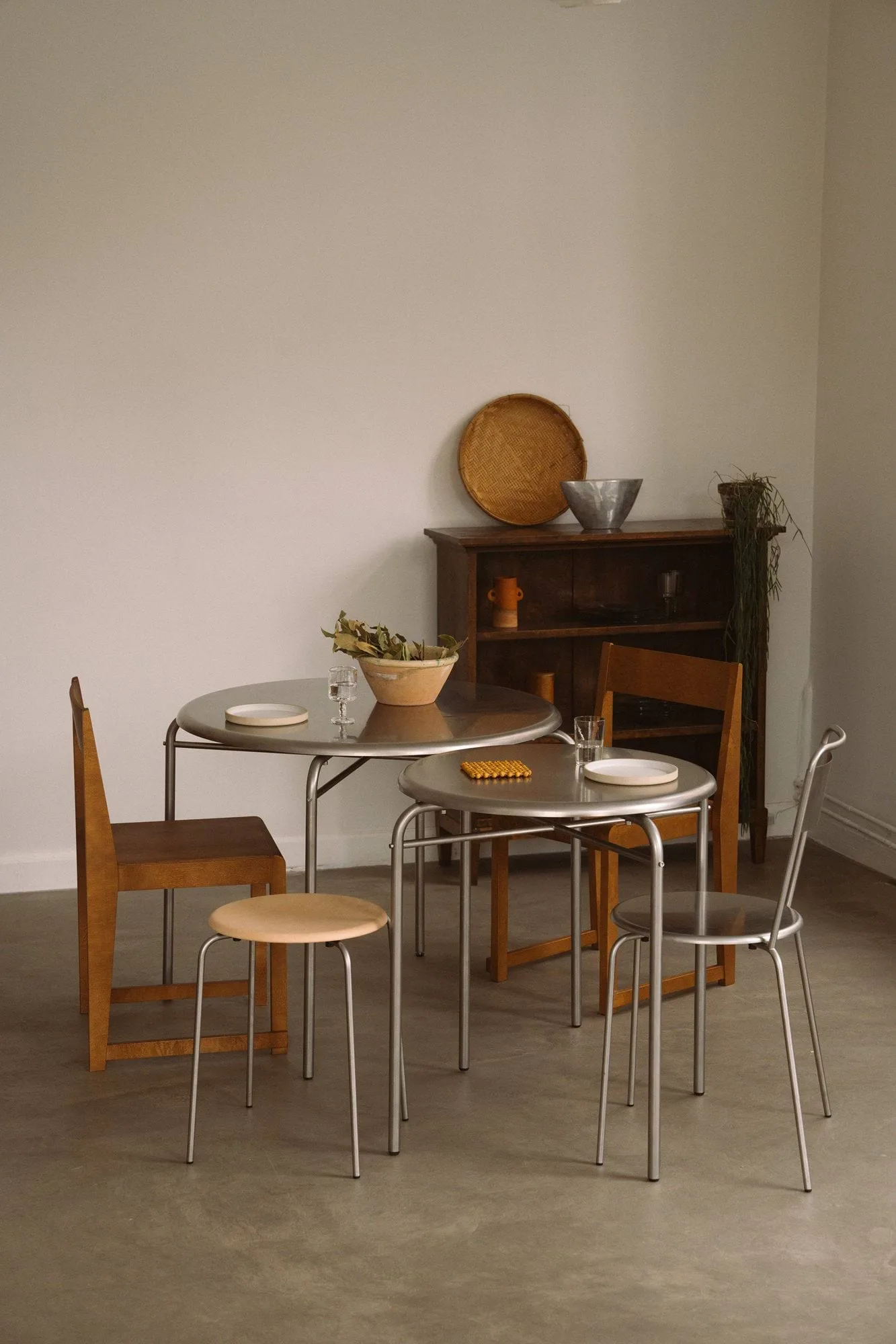 Petit Rond τραπέζι, Ανοξείδωτο ατσάλι, Ø65x73 cm FRAMA