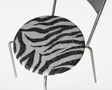 Petit Rond καρέκλα - Ανοξείδωτο ατσάλι-ύφασμα Zebra - FRAMA