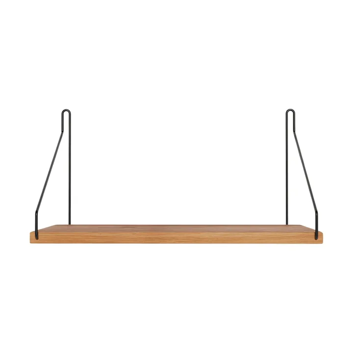 Single Shelf επιτοίχιο ράφι - Δρυς-Μαύρο, 40x20 cm - FRAMA