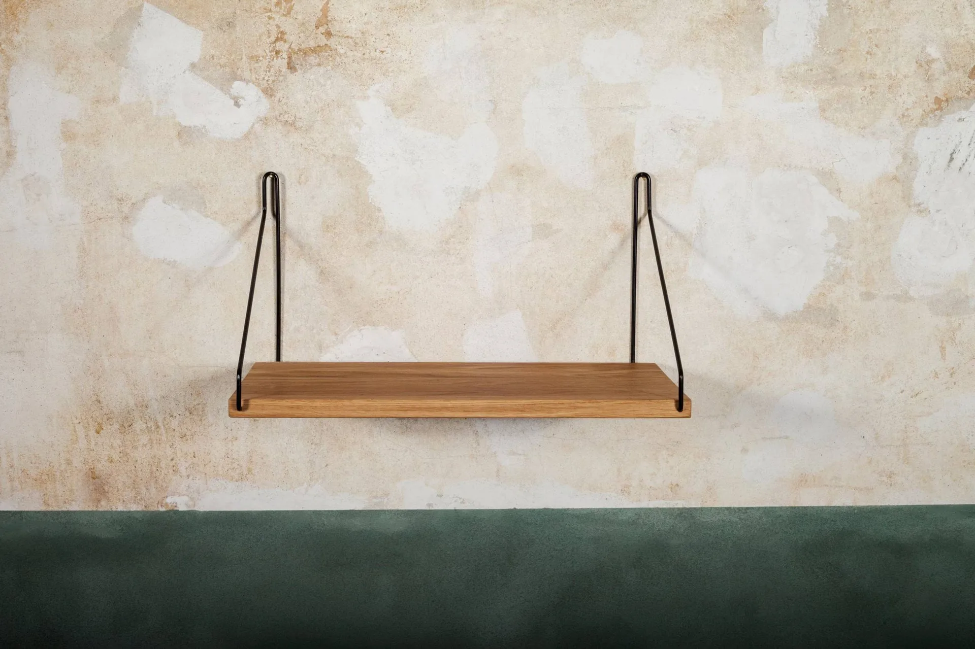 Single Shelf επιτοίχιο ράφι, Δρυς-Μαύρο, 40x20 cm FRAMA