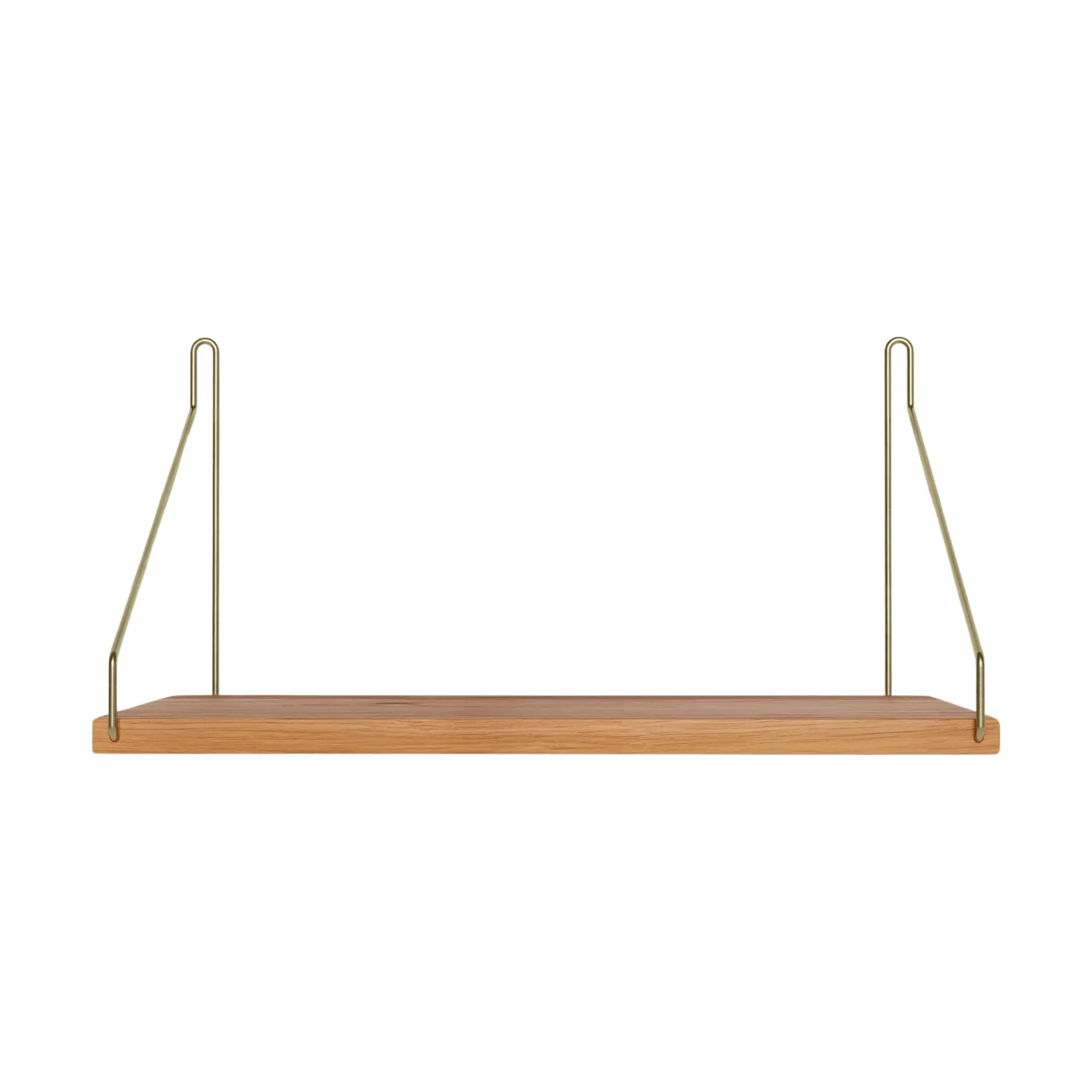 Single Shelf επιτοίχιο ράφι, Δρυς-ορείχαλκος, 40x20 cm FRAMA