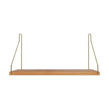 Single Shelf επιτοίχιο ράφι - Δρυς-ορείχαλκος, 40x20 cm - FRAMA