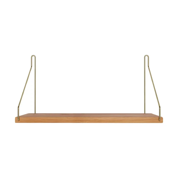 Single Shelf επιτοίχιο ράφι - Δρυς-ορείχαλκος, 40x20 cm - FRAMA