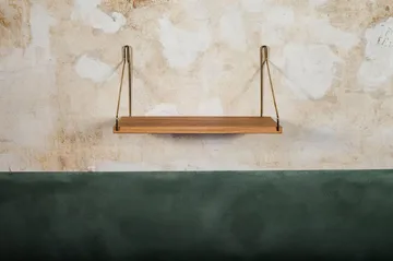 Single Shelf επιτοίχιο ράφι - Δρυς-ορείχαλκος, 40x20 cm - FRAMA