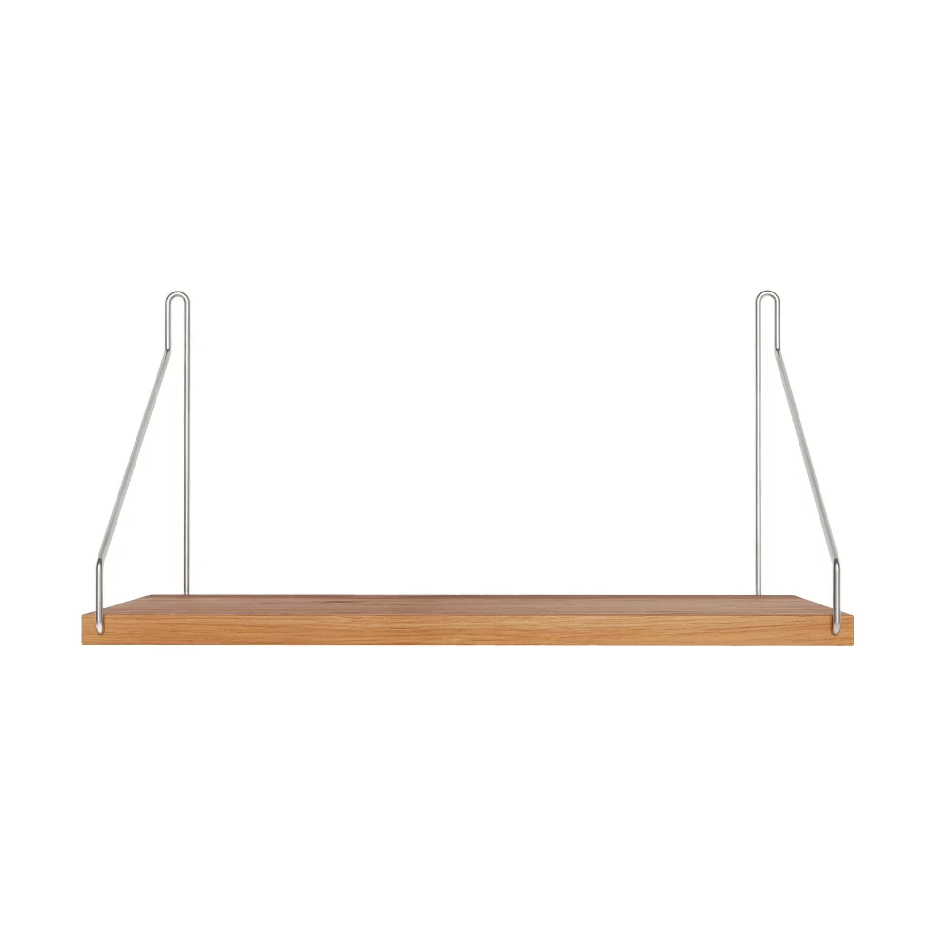 Single Shelf επιτοίχιο ράφι, Δρυς-ανοξείδωτο ατσάλι, 40x20 cm FRAMA