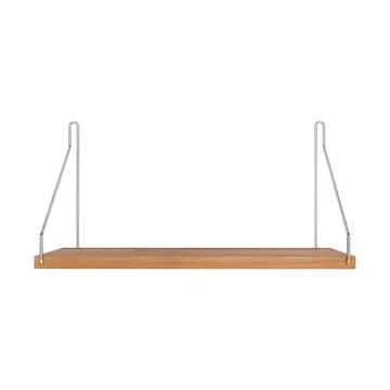 Single Shelf επιτοίχιο ράφι - Δρυς-ανοξείδωτο ατσάλι, 40x20 cm - FRAMA
