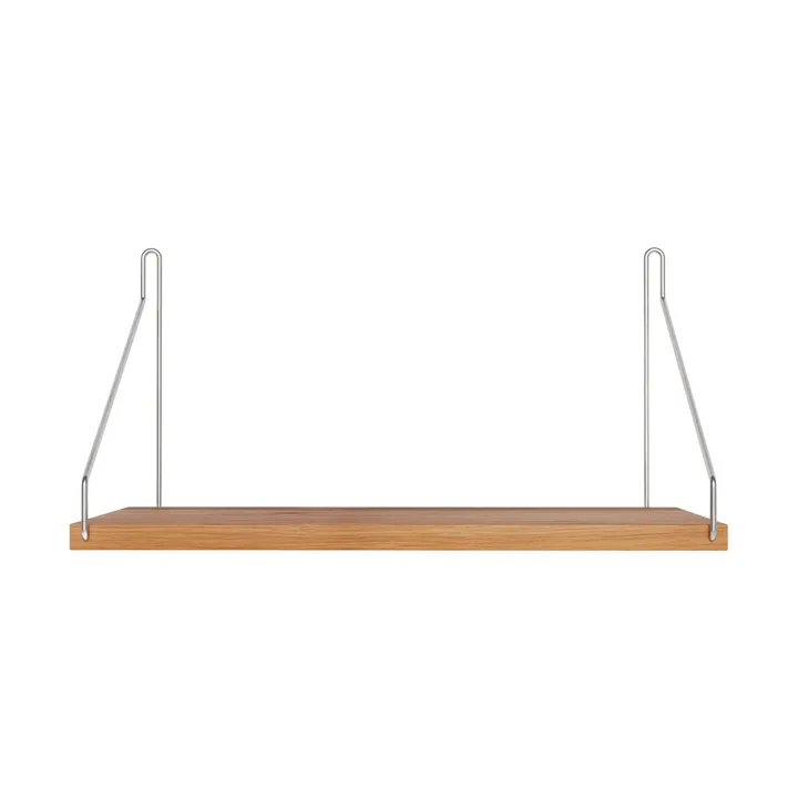 Single Shelf επιτοίχιο ράφι - Δρυς-ανοξείδωτο ατσάλι, 40x20 cm - FRAMA