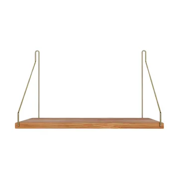 Single Shelf επιτοίχιο ράφι - Δρυς-ορείχαλκος, 40x27 cm - FRAMA