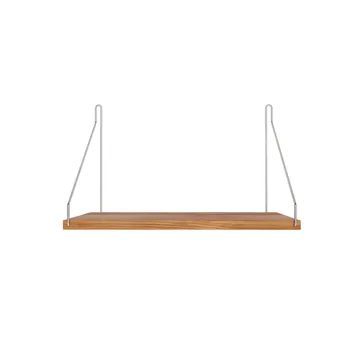 Single Shelf επιτοίχιο ράφι - Δρυς-ανοξείδωτο ατσάλι, 40x27 cm - FRAMA