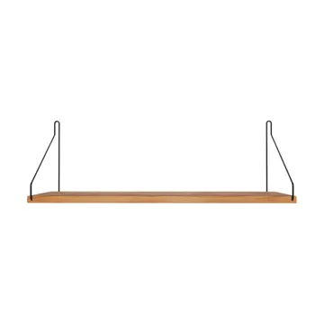 Single Shelf επιτοίχιο ράφι - Δρυς-Μαύρο, 60x20 cm - FRAMA