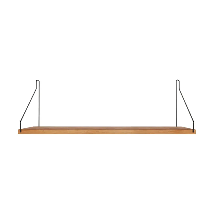Single Shelf επιτοίχιο ράφι - Δρυς-Μαύρο, 60x20 cm - FRAMA