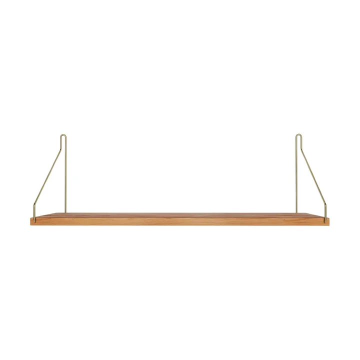 Single Shelf επιτοίχιο ράφι - Δρυς-ορείχαλκος, 60x20 cm - FRAMA