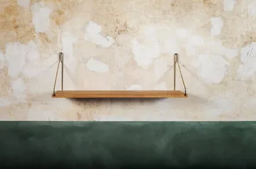 Single Shelf επιτοίχιο ράφι - Δρυς-ορείχαλκος, 60x20 cm - FRAMA