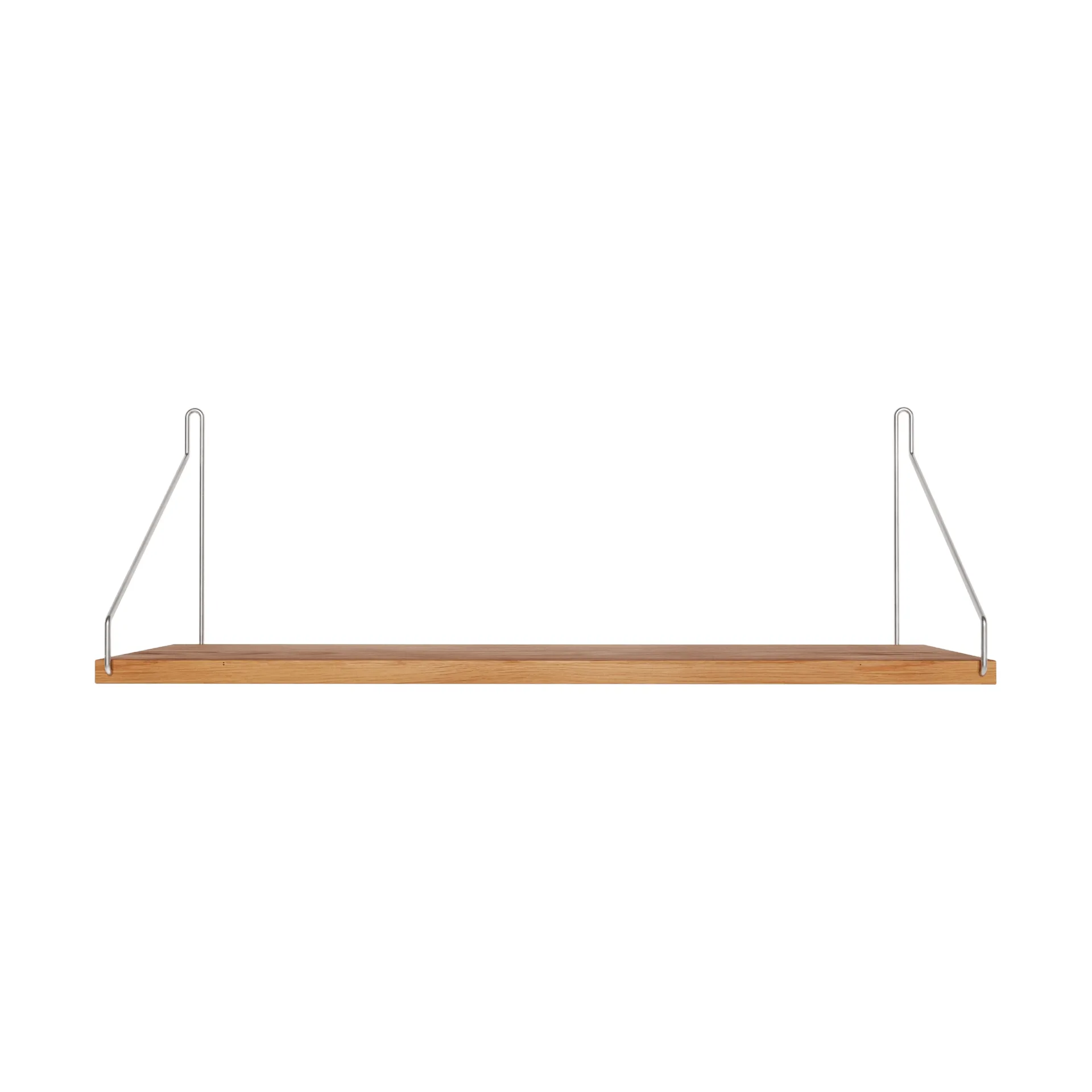 Single Shelf επιτοίχιο ράφι, Δρυς-ανοξείδωτο ατσάλι, 60x20 cm FRAMA
