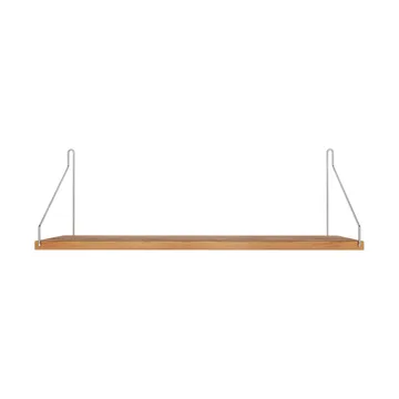 Single Shelf επιτοίχιο ράφι - Δρυς-ανοξείδωτο ατσάλι, 60x20 cm - FRAMA