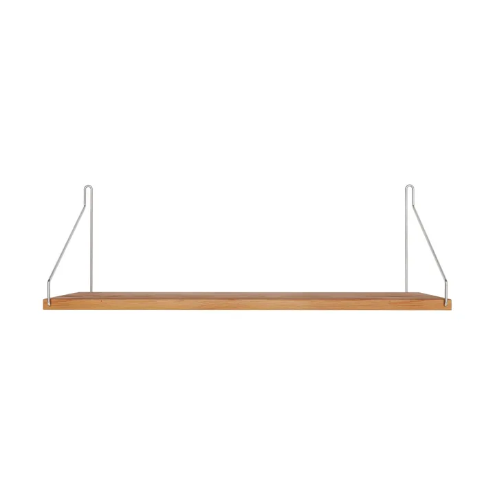 Single Shelf επιτοίχιο ράφι - Δρυς-ανοξείδωτο ατσάλι, 60x20 cm - FRAMA