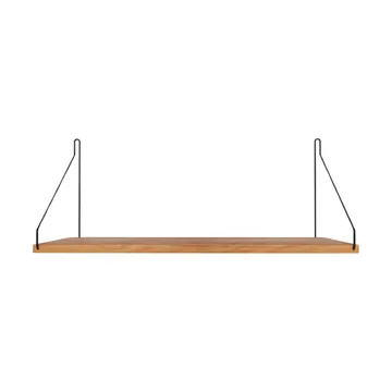 Single Shelf επιτοίχιο ράφι - Δρυς-Μαύρο, 60x27 cm - FRAMA