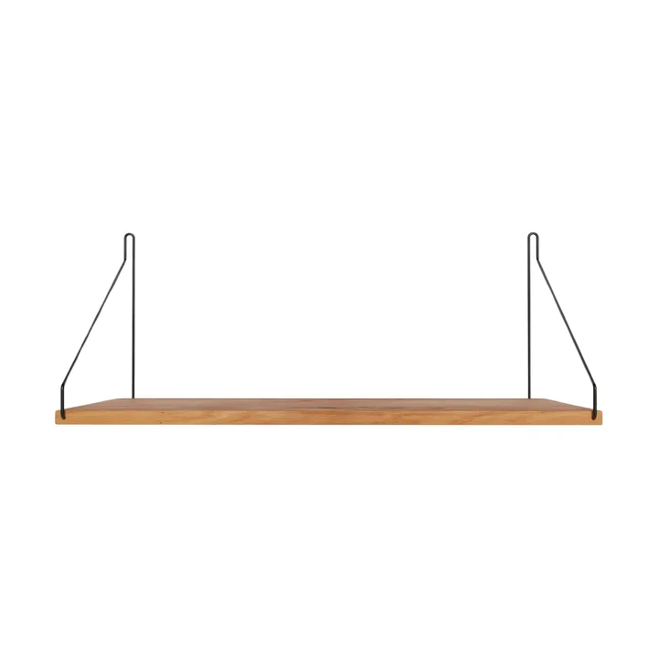 Single Shelf επιτοίχιο ράφι - Δρυς-Μαύρο, 60x27 cm - FRAMA