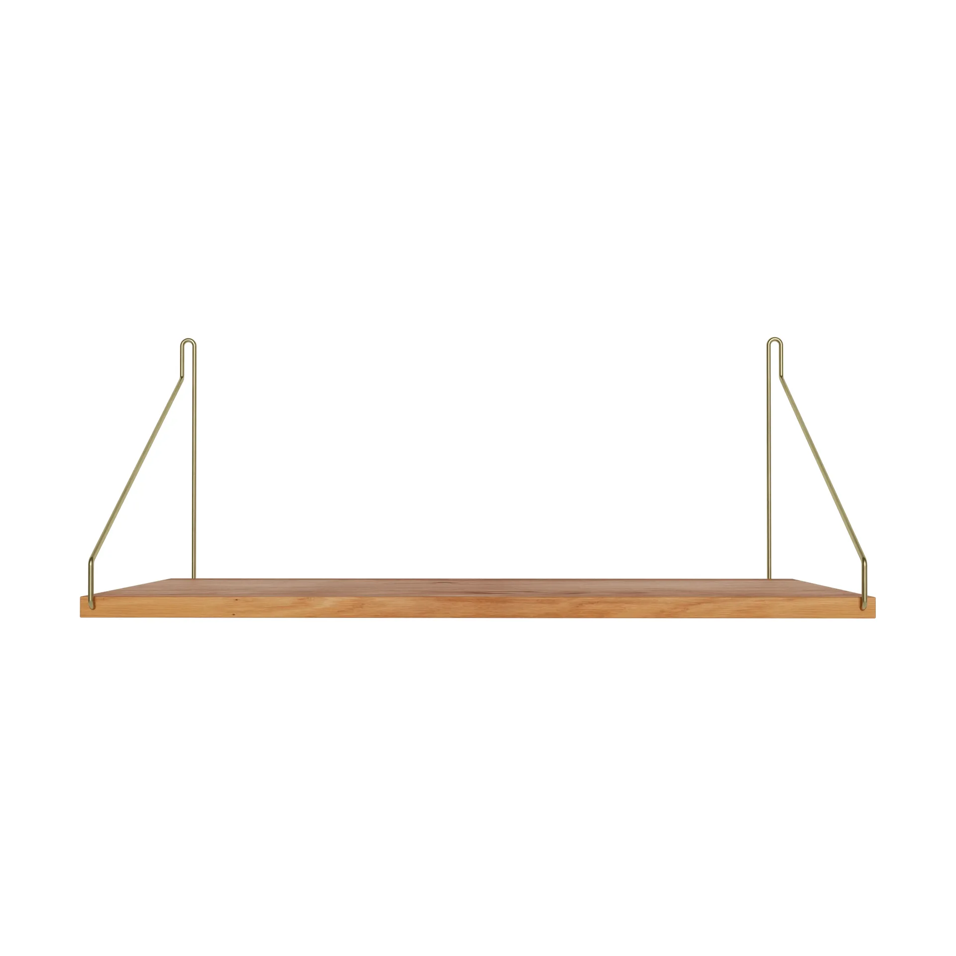 Single Shelf επιτοίχιο ράφι, Δρυς-ορείχαλκος, 60x27 cm FRAMA