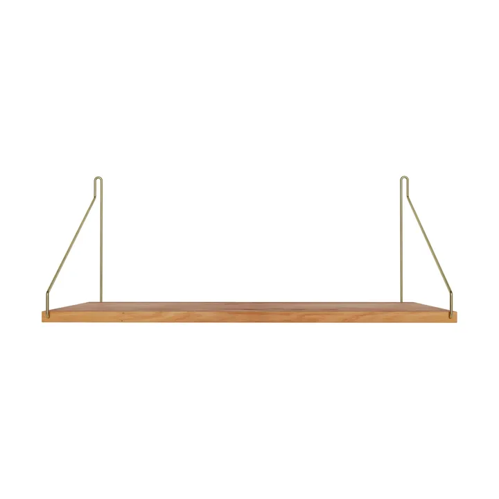 Single Shelf επιτοίχιο ράφι - Δρυς-ορείχαλκος, 60x27 cm - FRAMA
