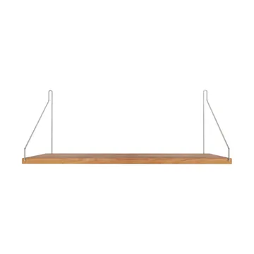 Single Shelf επιτοίχιο ράφι - Δρυς-ανοξείδωτο ατσάλι, 60x27 cm - FRAMA