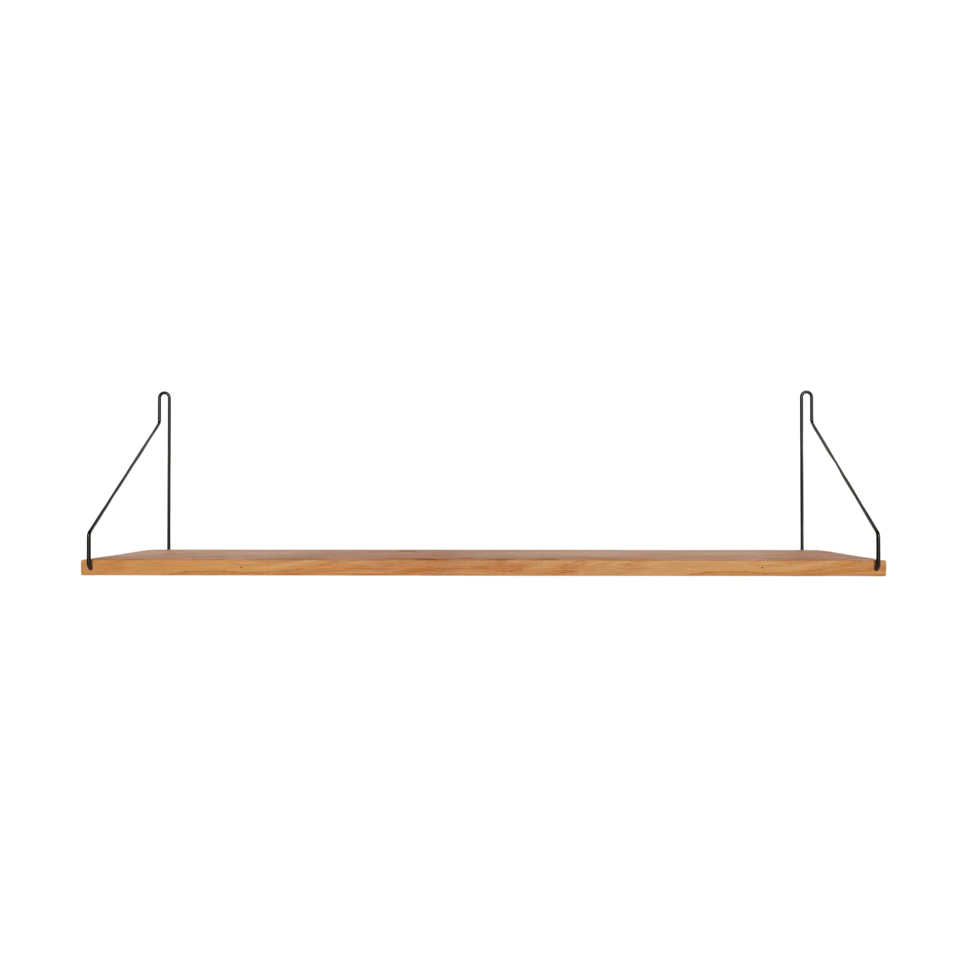 Single Shelf επιτοίχιο ράφι, Δρυς-Μαύρο, 80x20 cm FRAMA