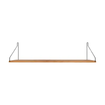Single Shelf επιτοίχιο ράφι - Δρυς-Μαύρο, 80x20 cm - FRAMA