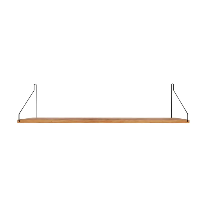 Single Shelf επιτοίχιο ράφι - Δρυς-Μαύρο, 80x20 cm - FRAMA