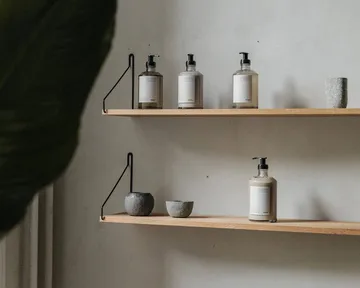 Single Shelf επιτοίχιο ράφι - Δρυς-Μαύρο, 80x20 cm - FRAMA