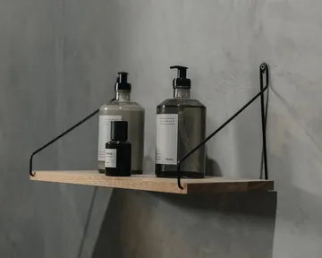 Single Shelf επιτοίχιο ράφι - Δρυς-Μαύρο, 80x20 cm - FRAMA
