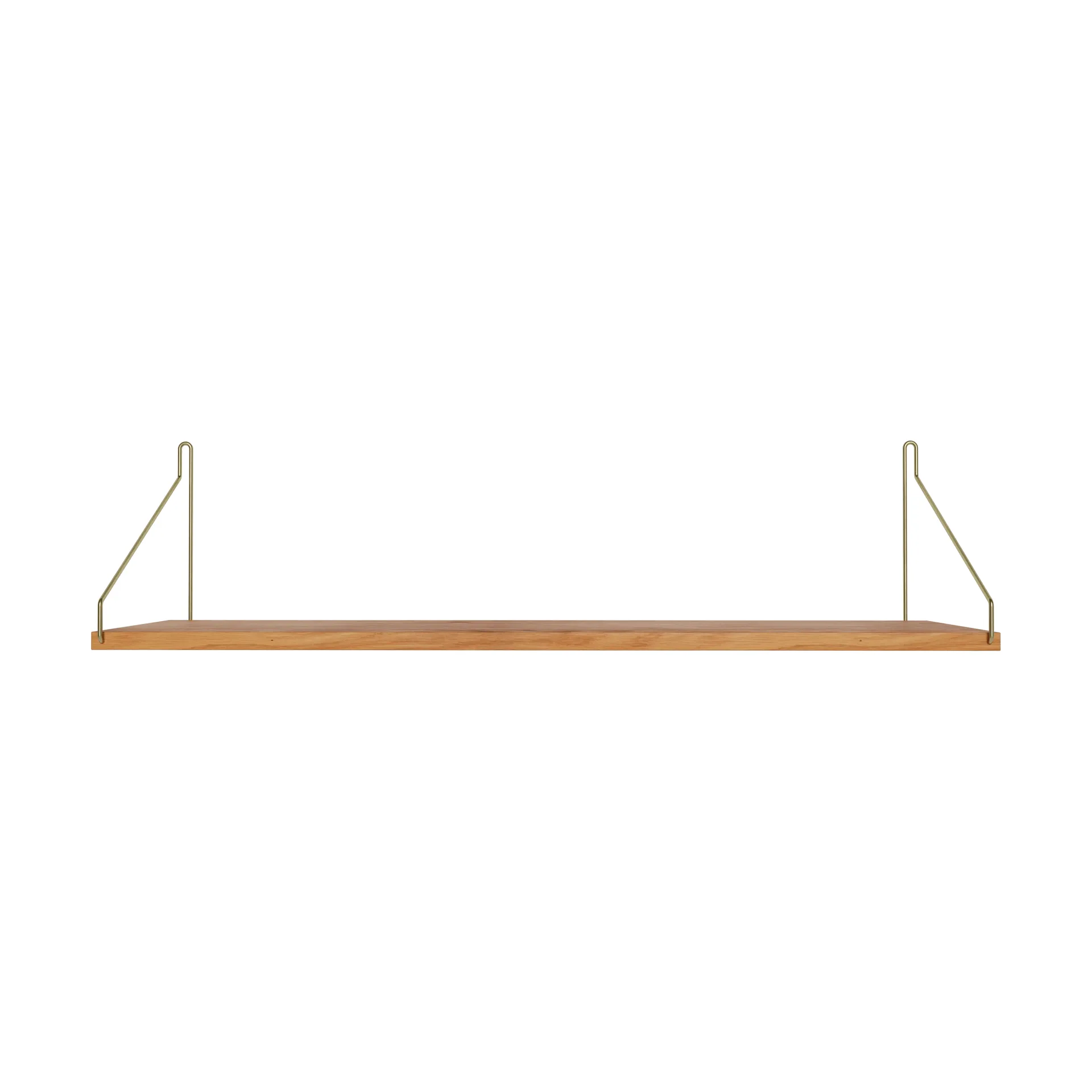 Single Shelf επιτοίχιο ράφι, Δρυς-ορείχαλκος, 80x20 cm FRAMA