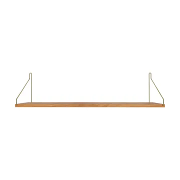 Single Shelf επιτοίχιο ράφι - Δρυς-ορείχαλκος, 80x20 cm - FRAMA