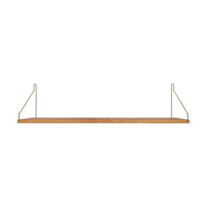 Single Shelf επιτοίχιο ράφι - Δρυς-ορείχαλκος, 80x20 cm - FRAMA