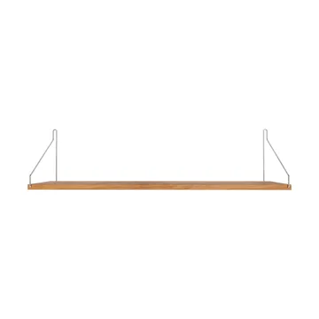 Single Shelf επιτοίχιο ράφι - Δρυς-ανοξείδωτο ατσάλι, 80x20 cm - FRAMA
