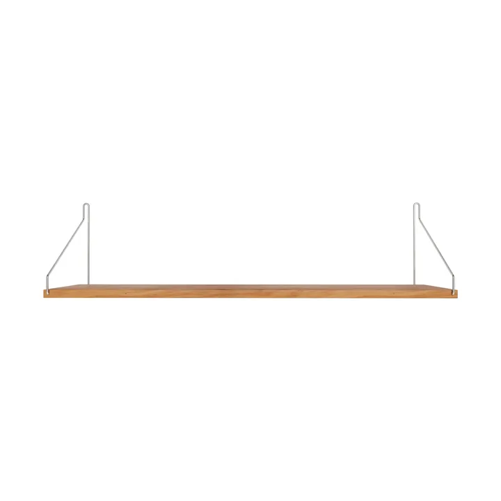Single Shelf επιτοίχιο ράφι - Δρυς-ανοξείδωτο ατσάλι, 80x20 cm - FRAMA