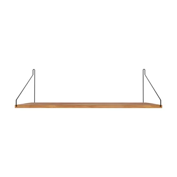 Single Shelf επιτοίχιο ράφι - Δρυς-Μαύρο, 80x27 cm - FRAMA