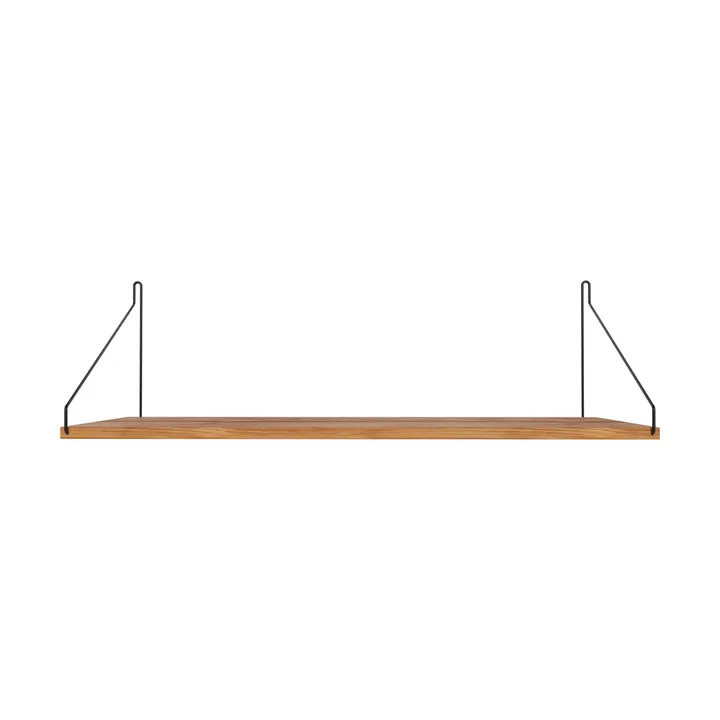 Single Shelf επιτοίχιο ράφι - Δρυς-Μαύρο, 80x27 cm - FRAMA