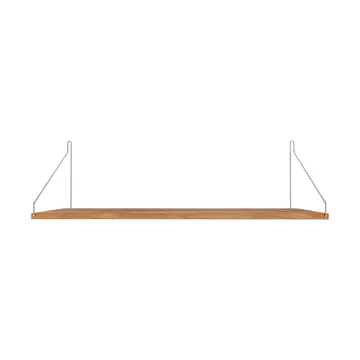 Single Shelf επιτοίχιο ράφι - Δρυς-ανοξείδωτο ατσάλι, 80x27 cm - FRAMA