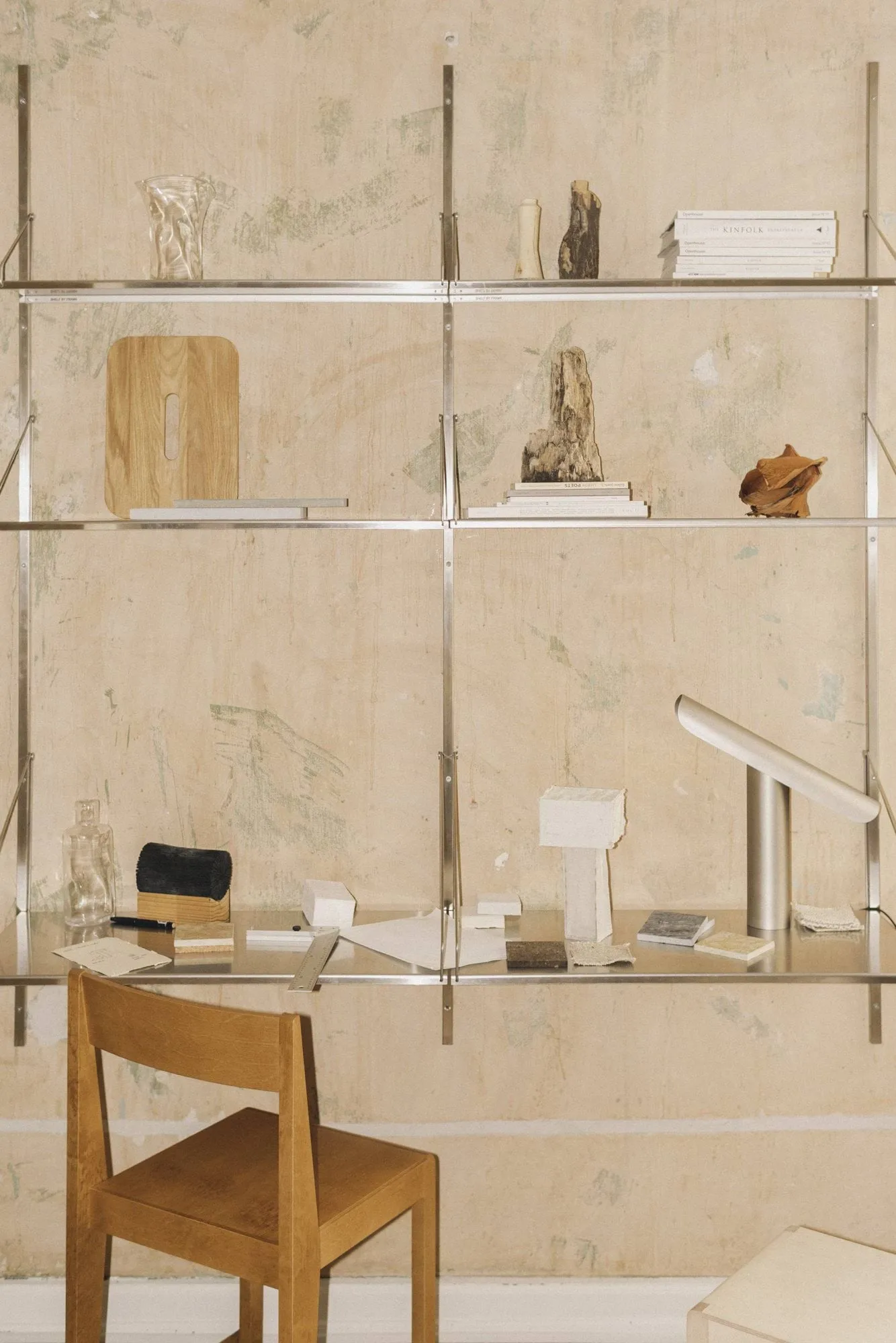 Single Shelf επιτοίχιο ράφι, Ανοξείδωτο ατσάλι, 80x27 cm FRAMA