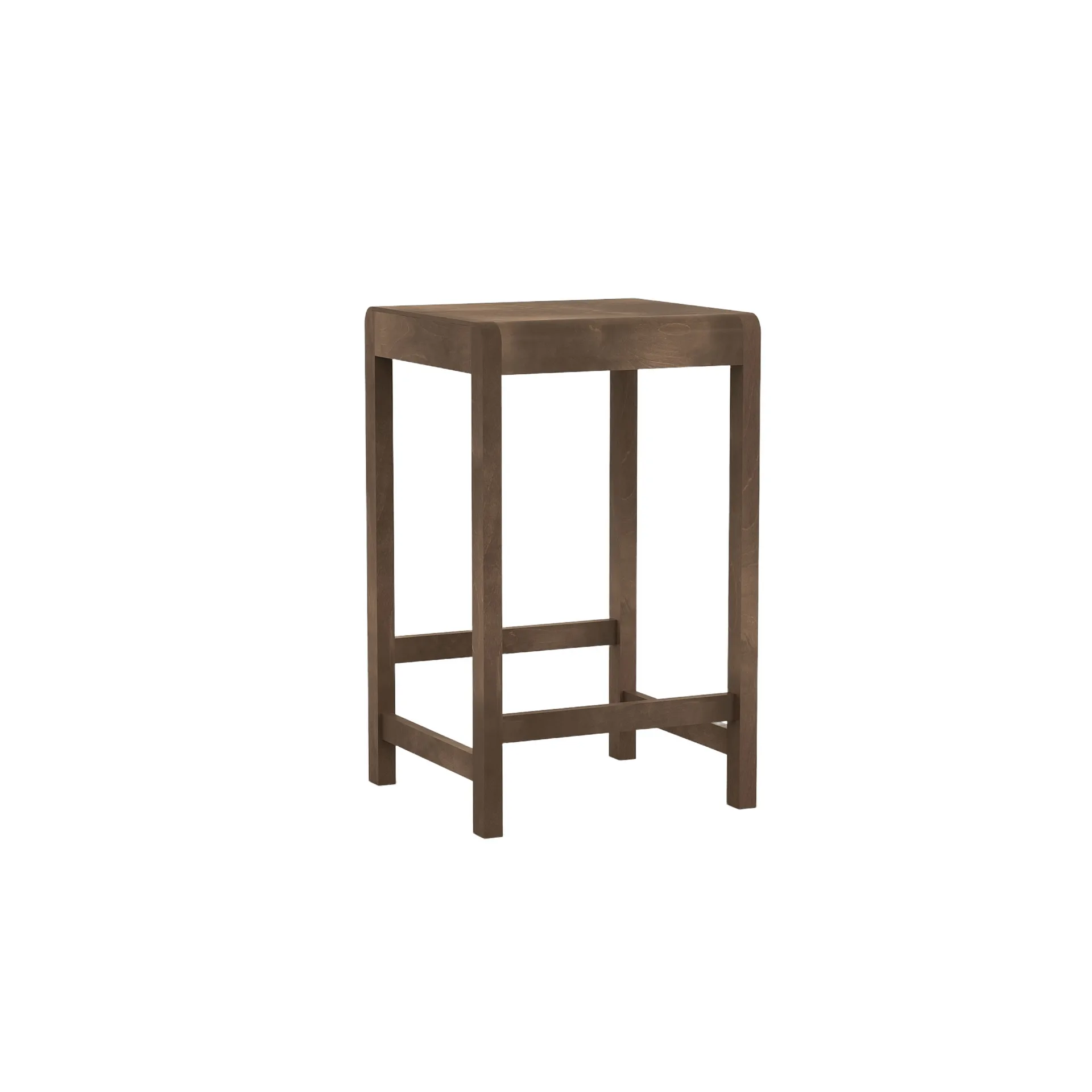 Stool 01 σκαμπό μπαρ, Σκούρα καφέ σημύδα, 65 cm FRAMA