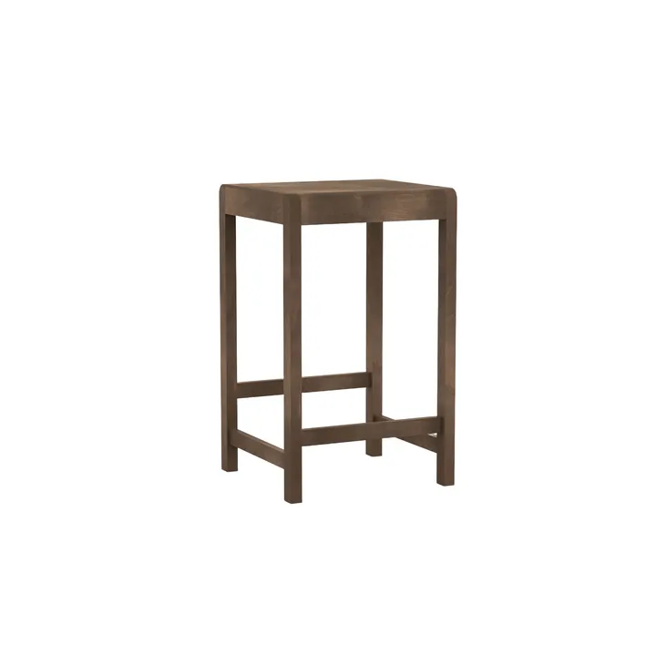 Stool 01 σκαμπό μπαρ - Σκούρα καφέ σημύδα, 65 cm - FRAMA