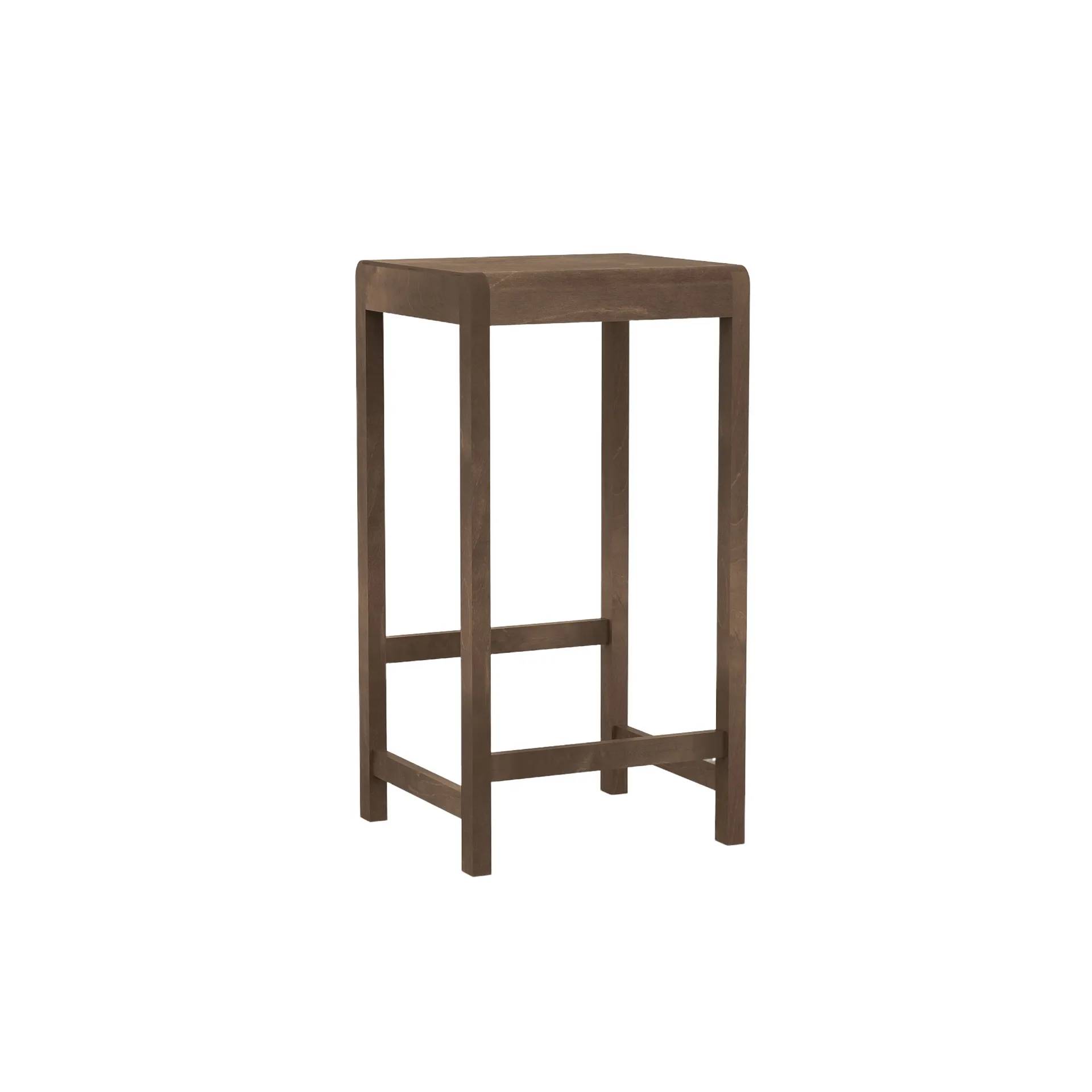 Stool 01 σκαμπό μπαρ, Σκούρα καφέ σημύδα, 76 cm FRAMA
