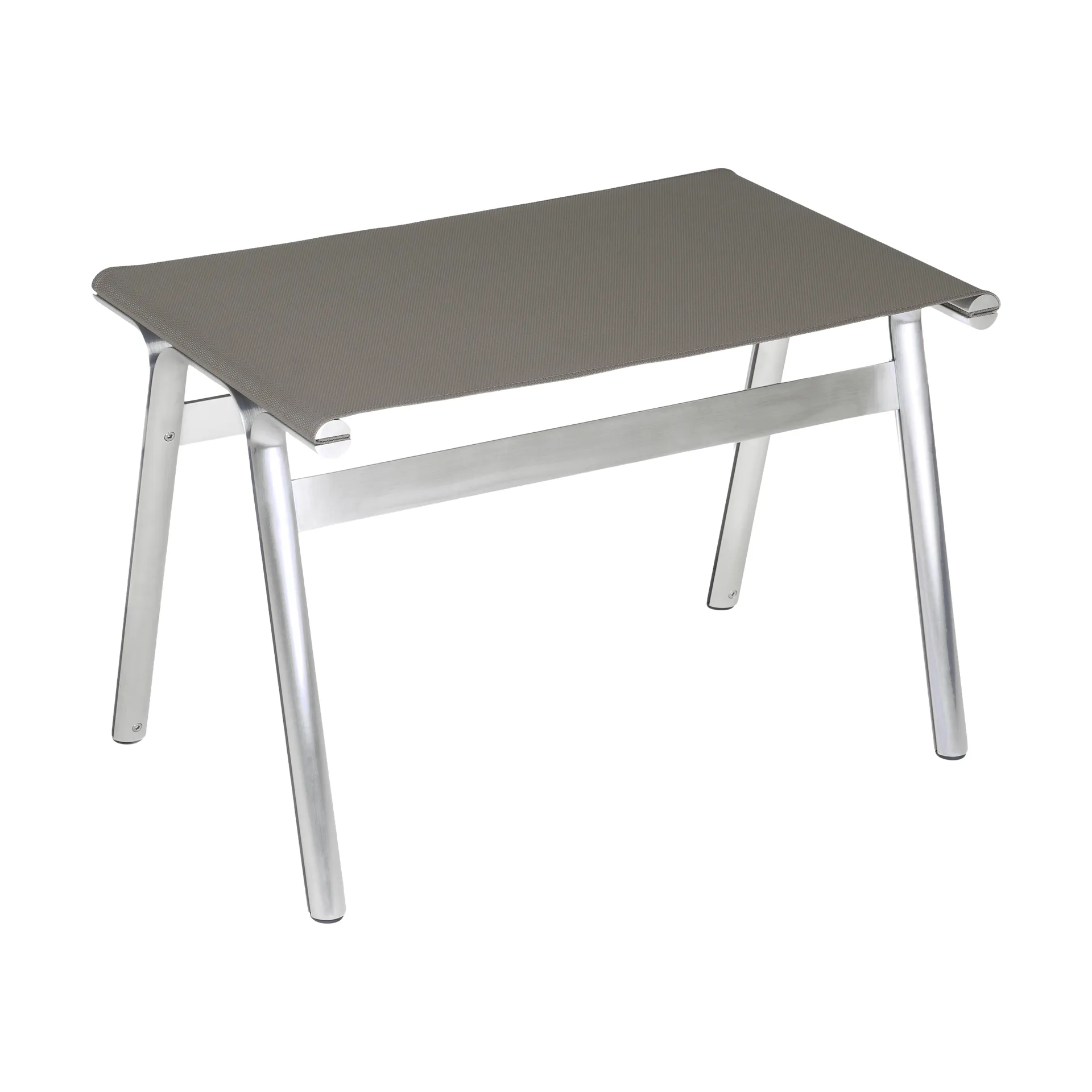 Union σκαμπό, Aluminium-Taupe Mesh, H: 40,6 cm FRAMA