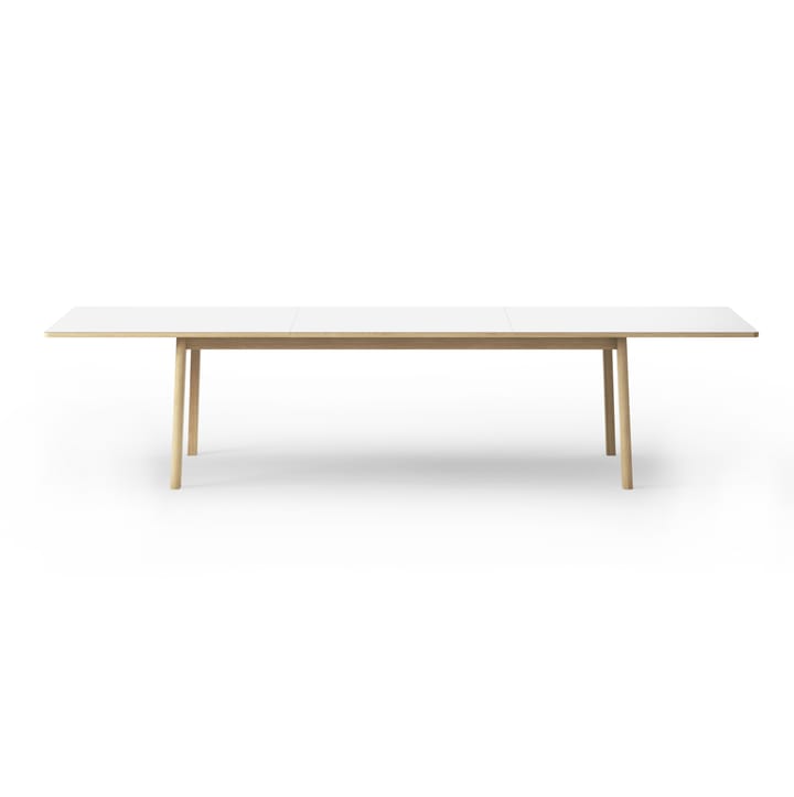Ana τραπεζαρία 220-320x95 cm, Nanolaminat λευκό-σαπουνισμένη δρυς Fredericia Furniture