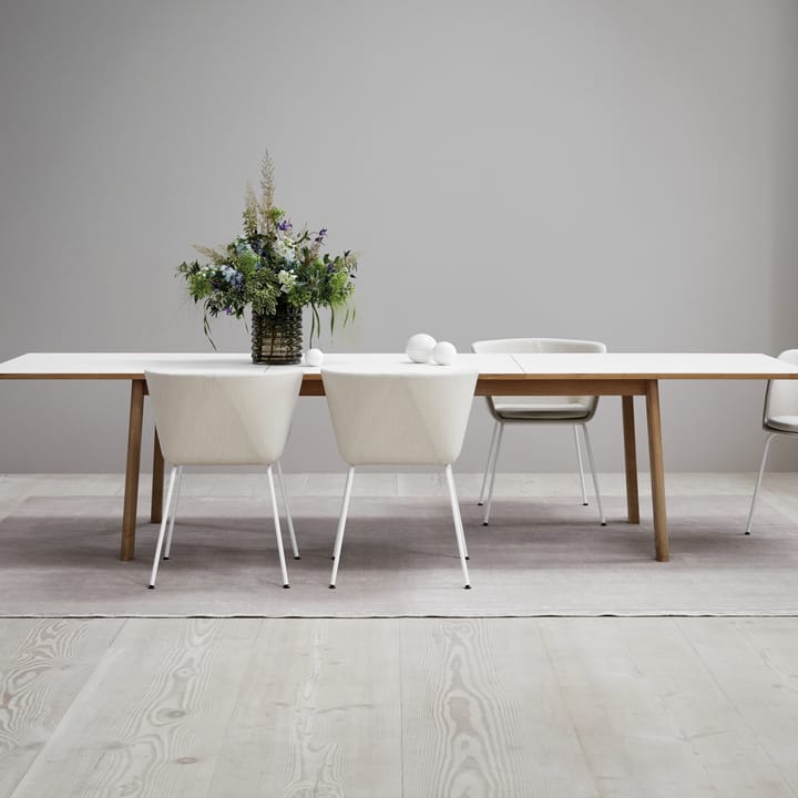 Ana τραπεζαρία 220-320x95 cm, Nanolaminat λευκό-σαπουνισμένη δρυς Fredericia Furniture