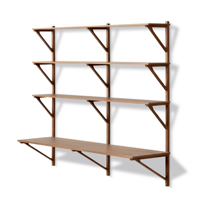 BM29 ράφι με γραφείο 149x134 cm - Walnut lacquer - Fredericia Furniture