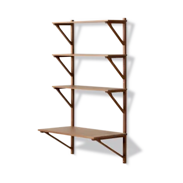 BM29 ράφι με γραφείο 78x134 cm - Walnut lacquer - Fredericia Furniture